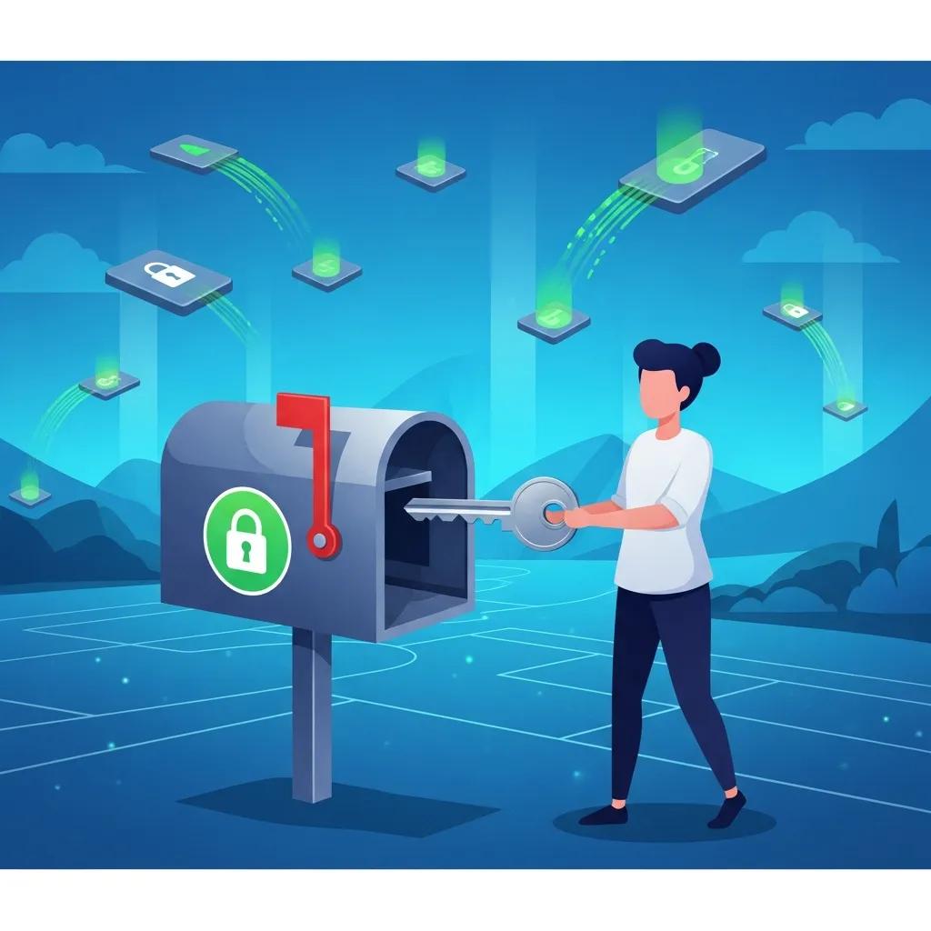 Simple illustration showing SSL/TLS encrypting data between browser and server